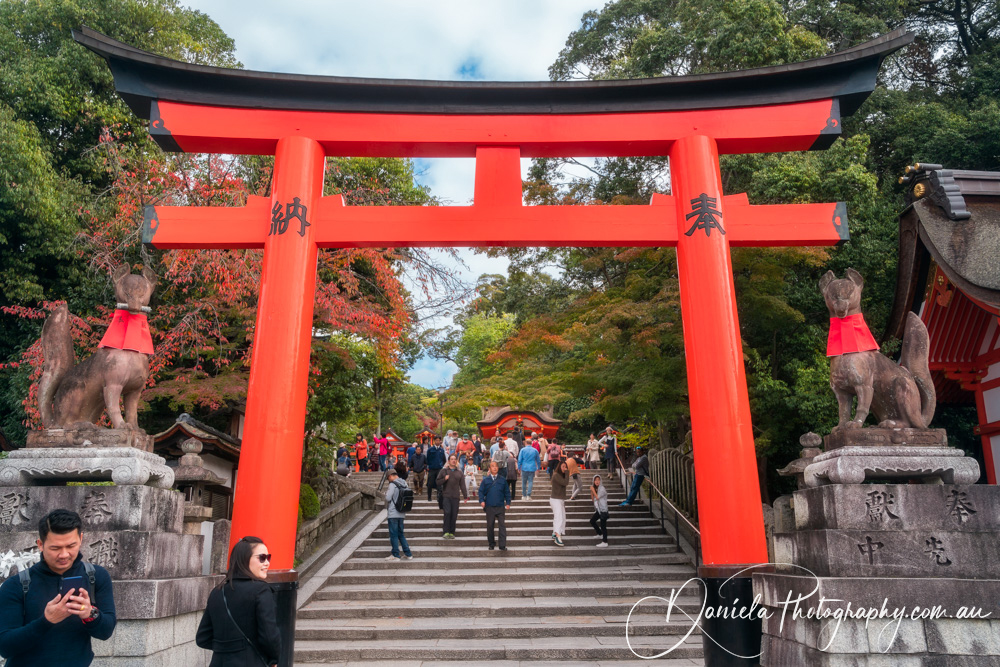 Kyoto People visit  Fushimi Inari Taisha, the main Shrine 